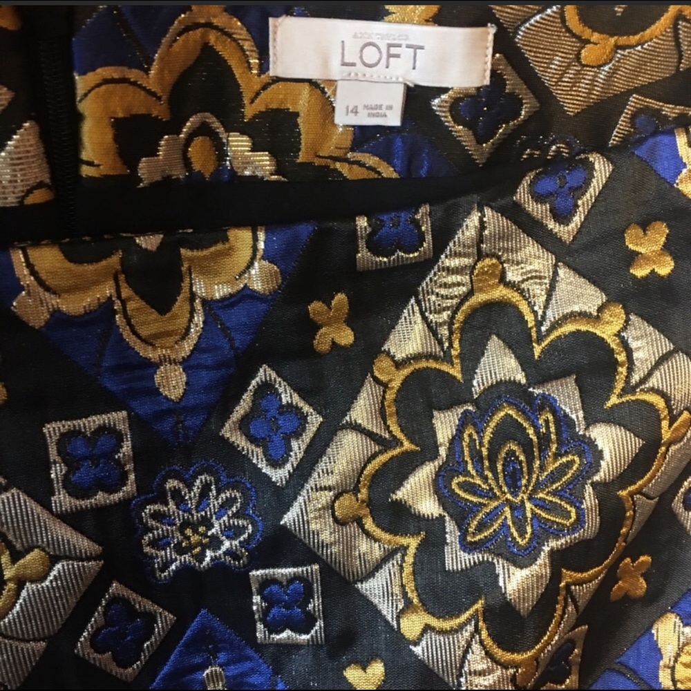 LOFT geo pattern mini skirt